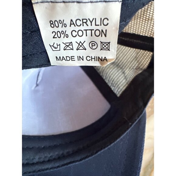 Skull Patch Black Trucker Hat Adjustable Snapback One Size Fits Most Mesh Backin - Picture 5 of 5